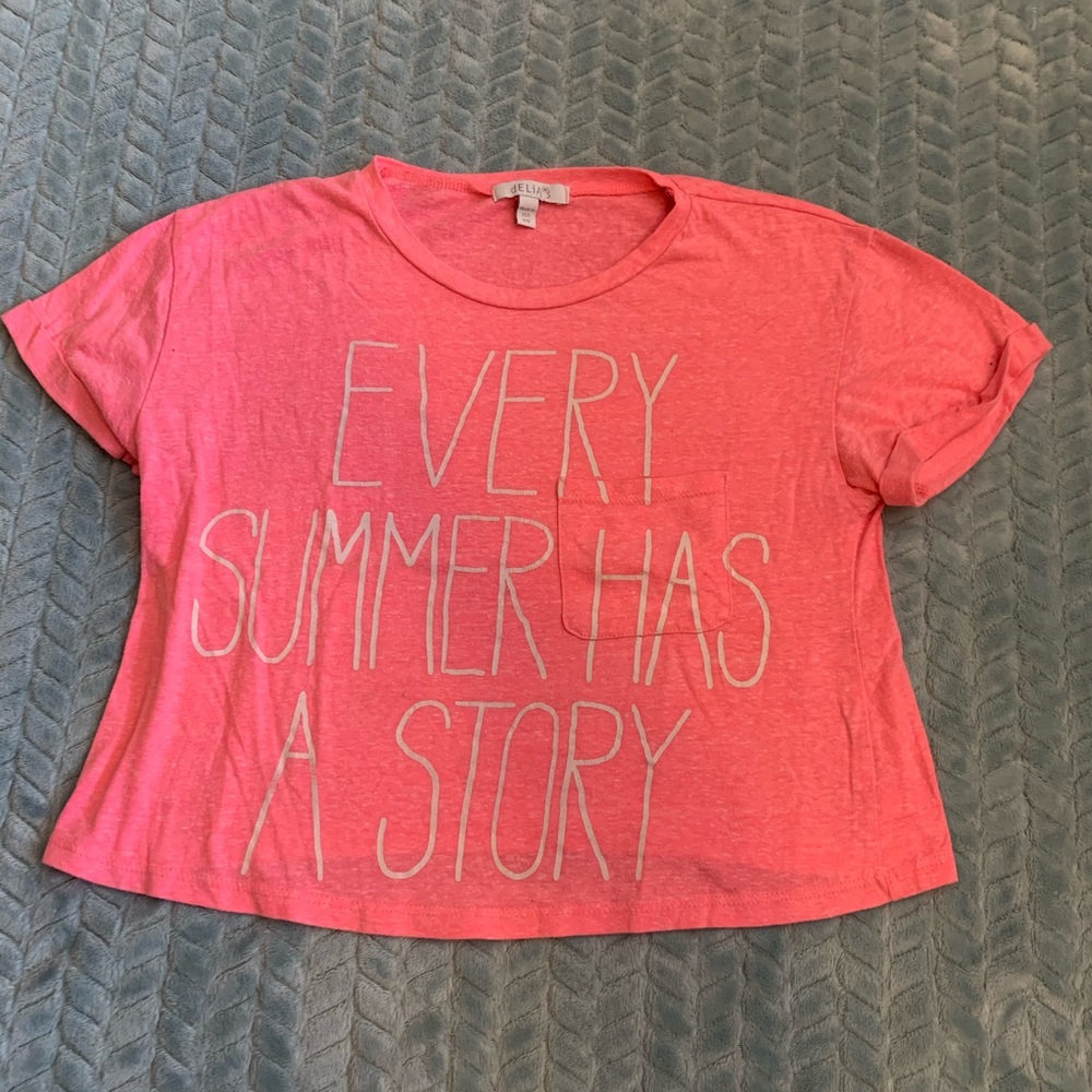 Bright pink crop top